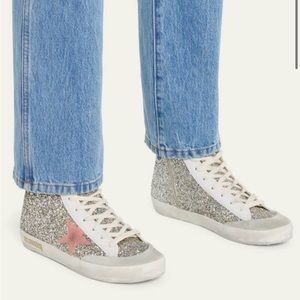 Golden goose Francy Glitter Mid-Top Sneakers sz36